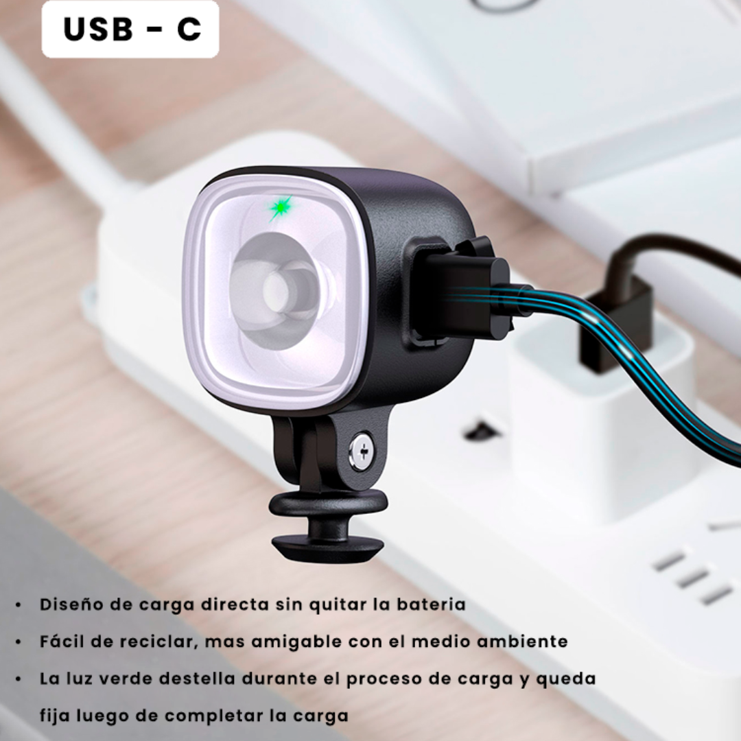 Luz recargable por USB-C para crocs